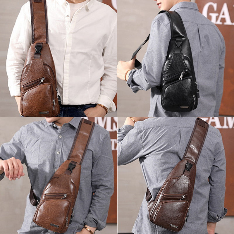 Men USB Charging Bag Men Chest Bag janaila