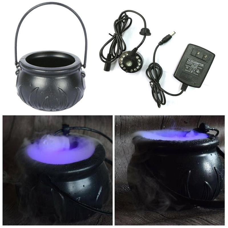 🔮🎃 Halloween Witch Pot Smoke Machine LED Decor 🎃🔮 janaila