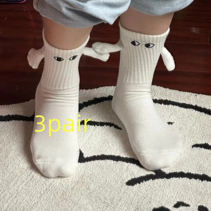 Magnetic Suction Hand In Hand Couple Socks Cartoon janaila