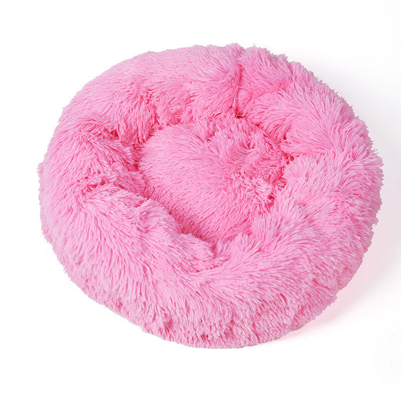 Plush round sleeping cat mat janaila