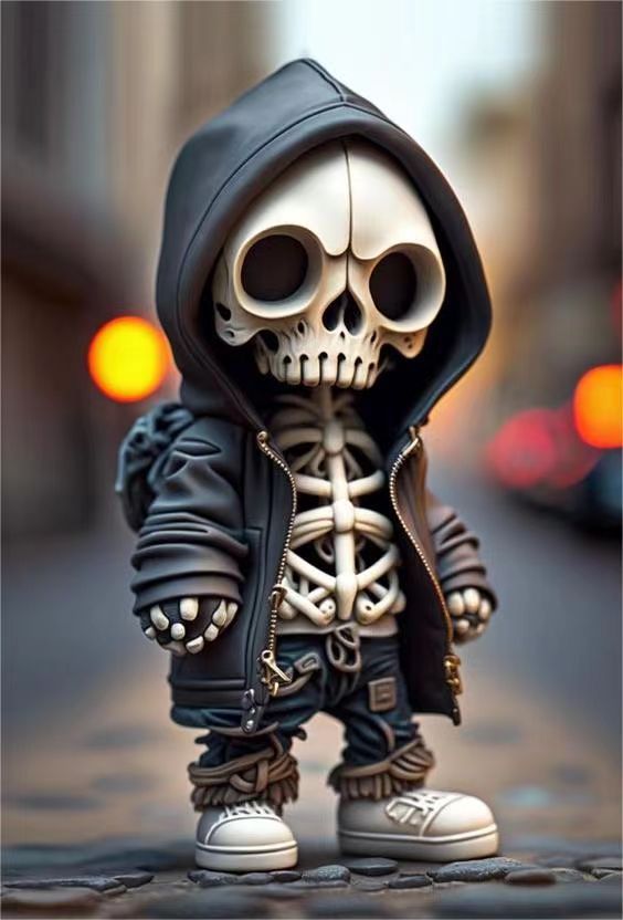 💀Halloween Cool Skeleton Figurines🤘 janaila