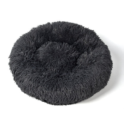 Plush round sleeping cat mat janaila