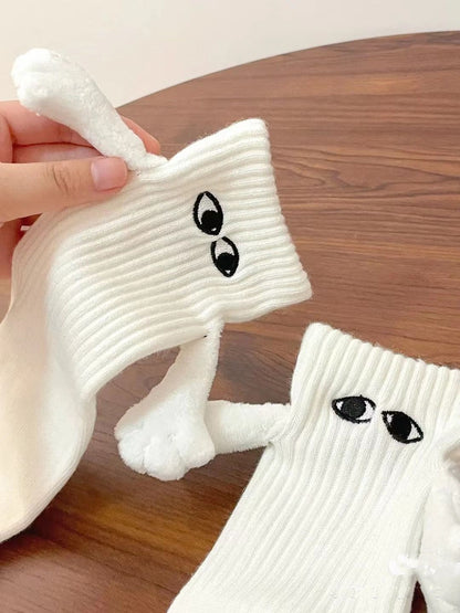 Magnetic Suction Hand In Hand Couple Socks Cartoon janaila