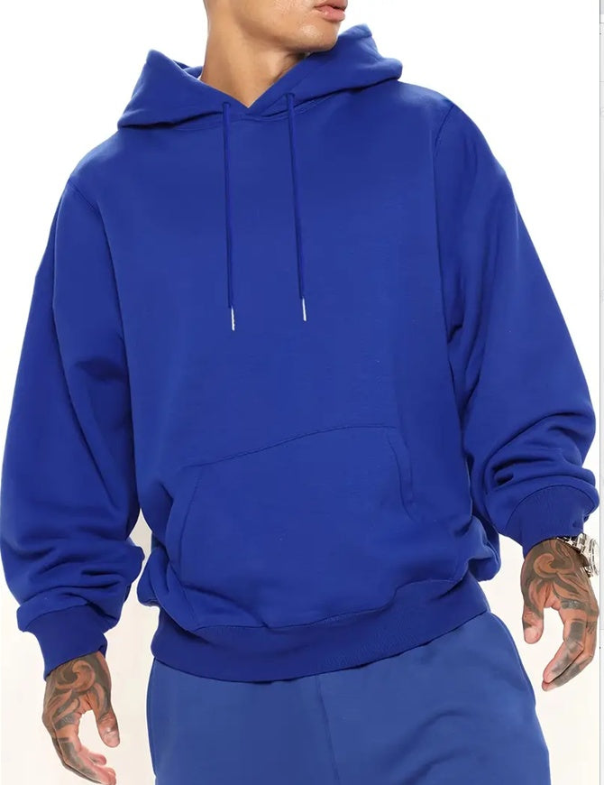 Men's Solid Color Hooded Jumper janaila