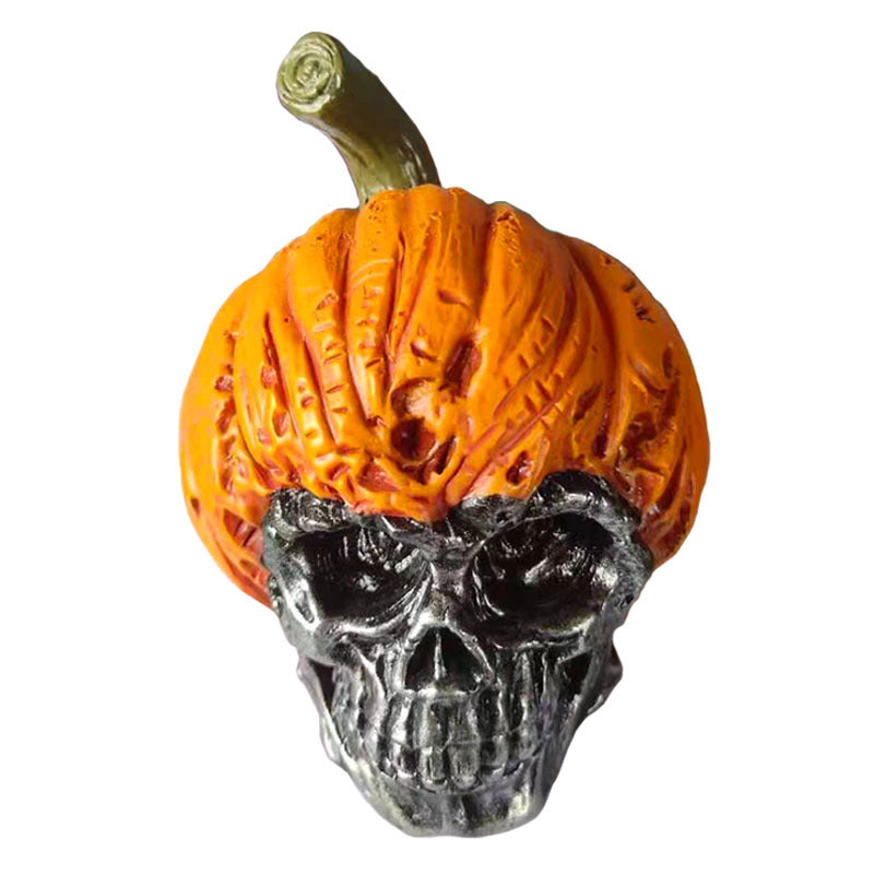 🎃☠️ New Evil Pumpkin Skull Halloween Resin Ornament ☠️🎃 janaila