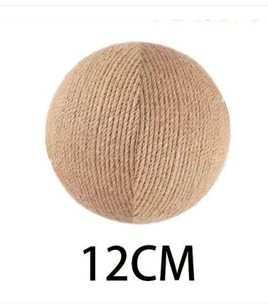 Senhilleu Cat Toy Wooden Ball Sisal Scratch Ball Cat Interactive Cat Toy janaila