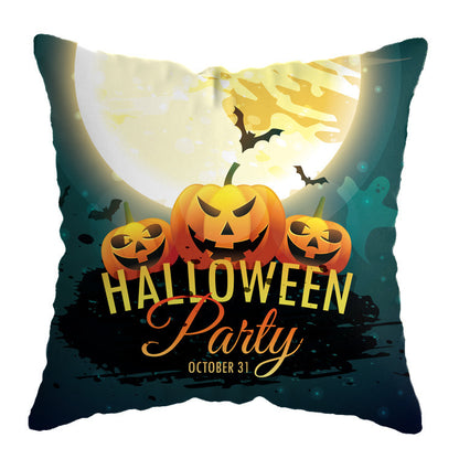 ☠️🎃 Linen Skull Halloween Pillow Cover 🎃☠️ janaila