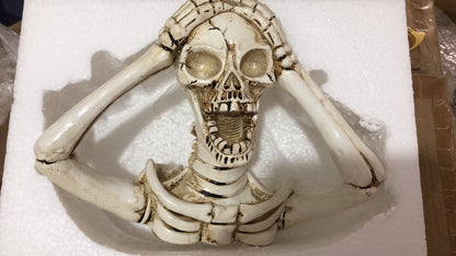 🎃💀 Personality Screaming Skull Statue Pendant: Garden Halloween Decoration💀 🎃 janaila