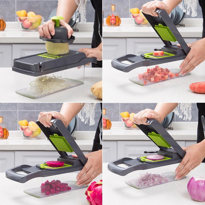 Vegetable Chopper 13 In 1 Manual Vegetable Chopper Kitchen Gadgets janaila