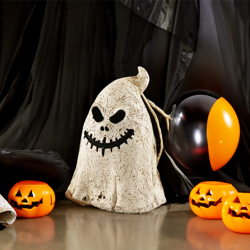 Boo！Halloween Pumpkin Necklace Ghost Head Music Player Punk