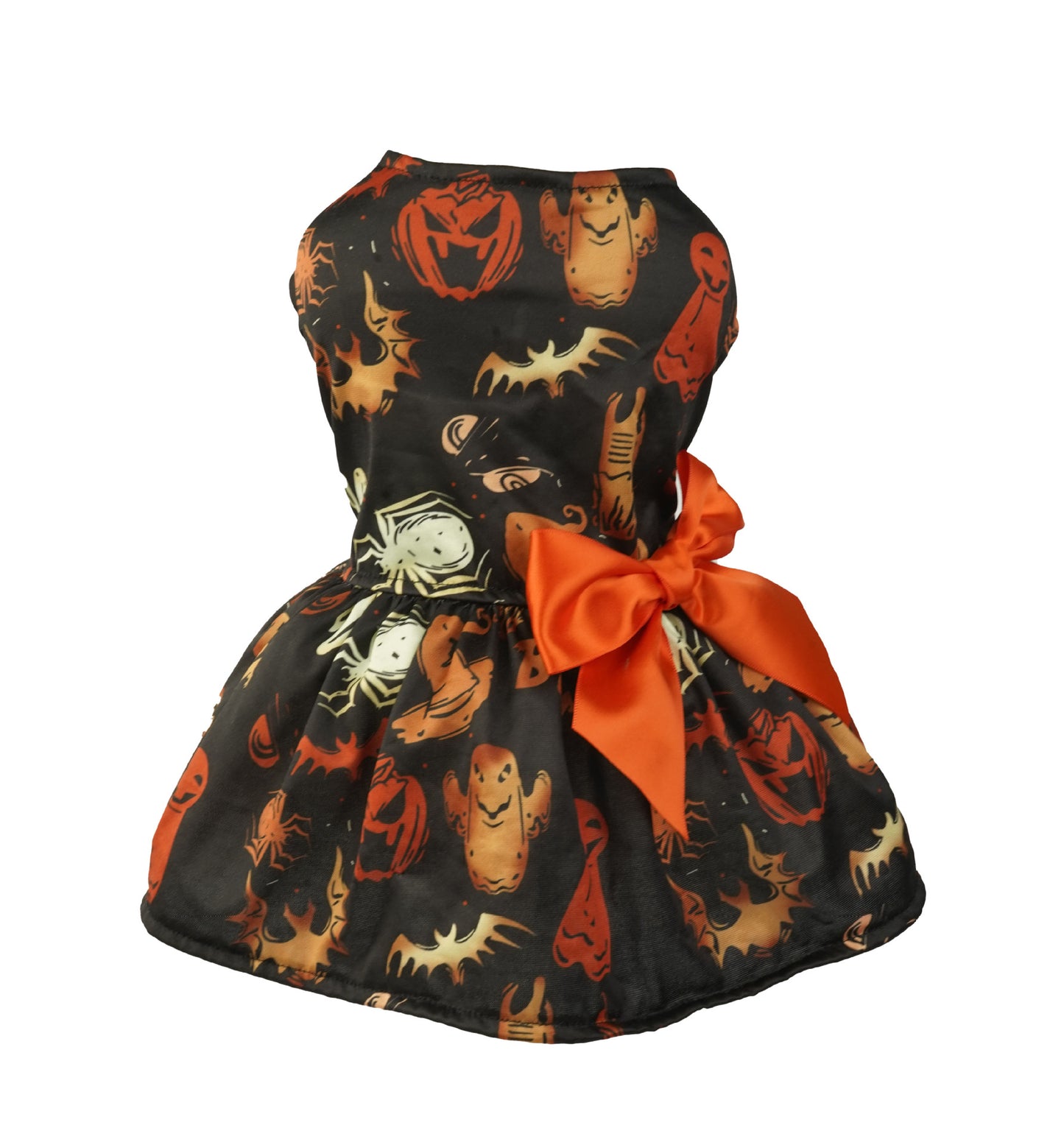 🎃🐾 Halloween Pumpkin Print Pet Dress: Adorable Attire for Small Dogs 🐾🎃 janaila