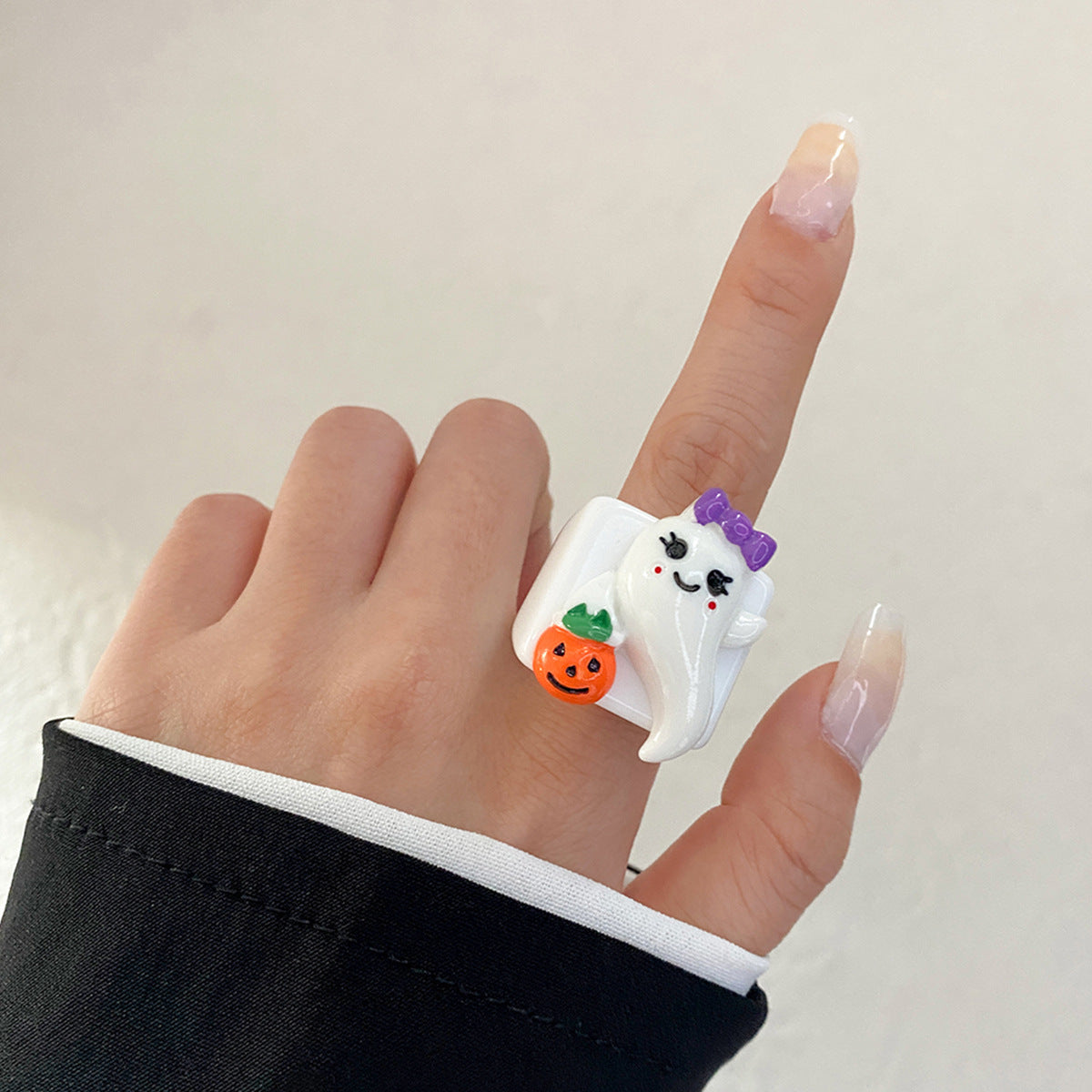 🎃🦇 Halloween Knuckle Ring Pumpkin Bat Ghost Festival 👻🎃 janaila