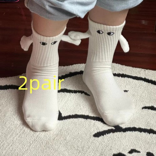 Magnetic Suction Hand In Hand Couple Socks Cartoon janaila