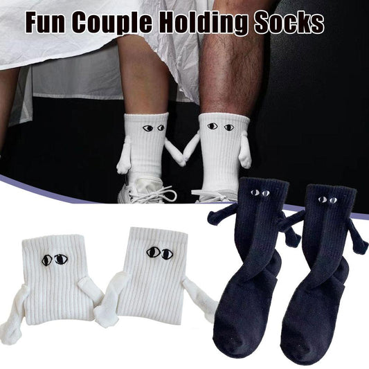 Magnetic Suction Hand In Hand Couple Socks Cartoon janaila