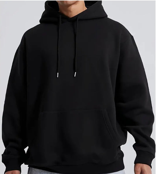 Men's Solid Color Hooded Jumper janaila