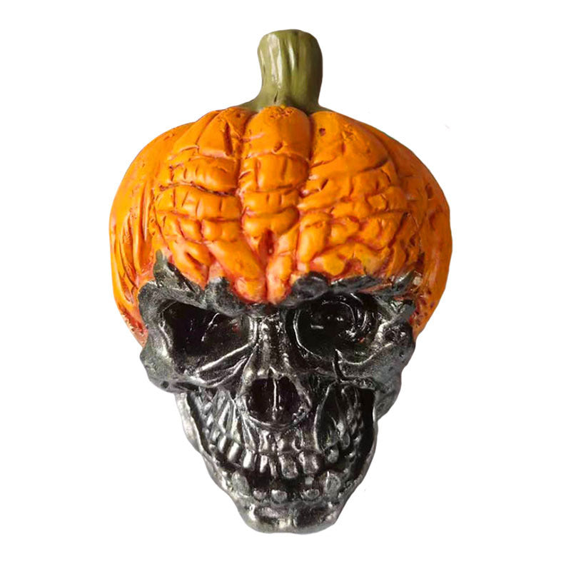 🎃☠️ New Evil Pumpkin Skull Halloween Resin Ornament ☠️🎃 janaila