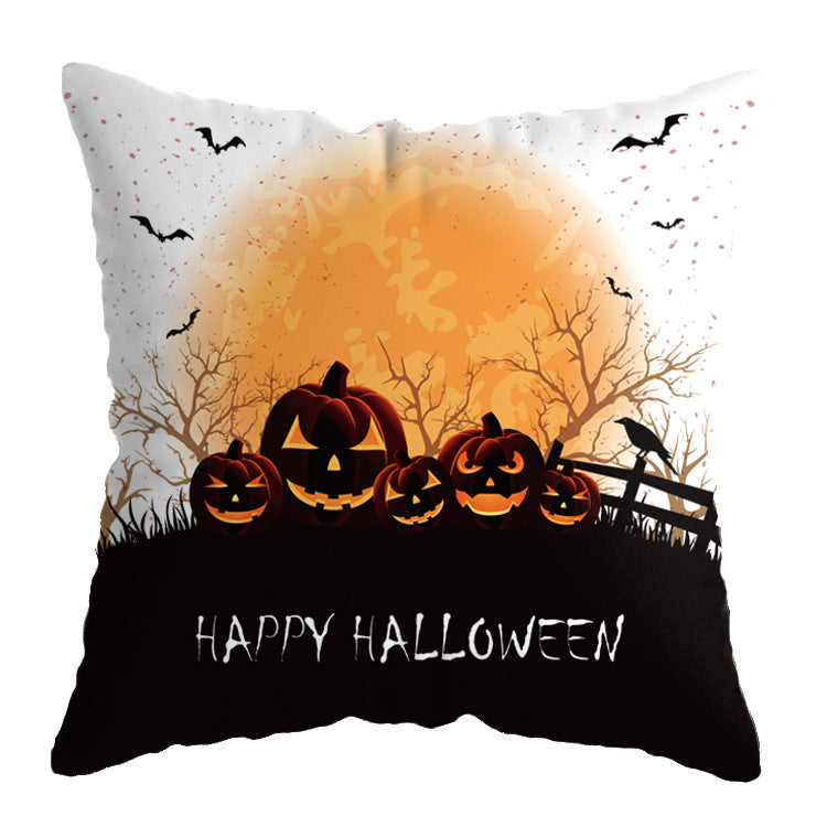 ☠️🎃 Linen Skull Halloween Pillow Cover 🎃☠️ janaila