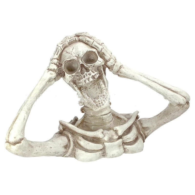 🎃💀 Personality Screaming Skull Statue Pendant: Garden Halloween Decoration💀 🎃 janaila