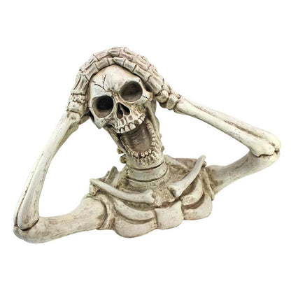 🎃💀 Personality Screaming Skull Statue Pendant: Garden Halloween Decoration💀 🎃 janaila